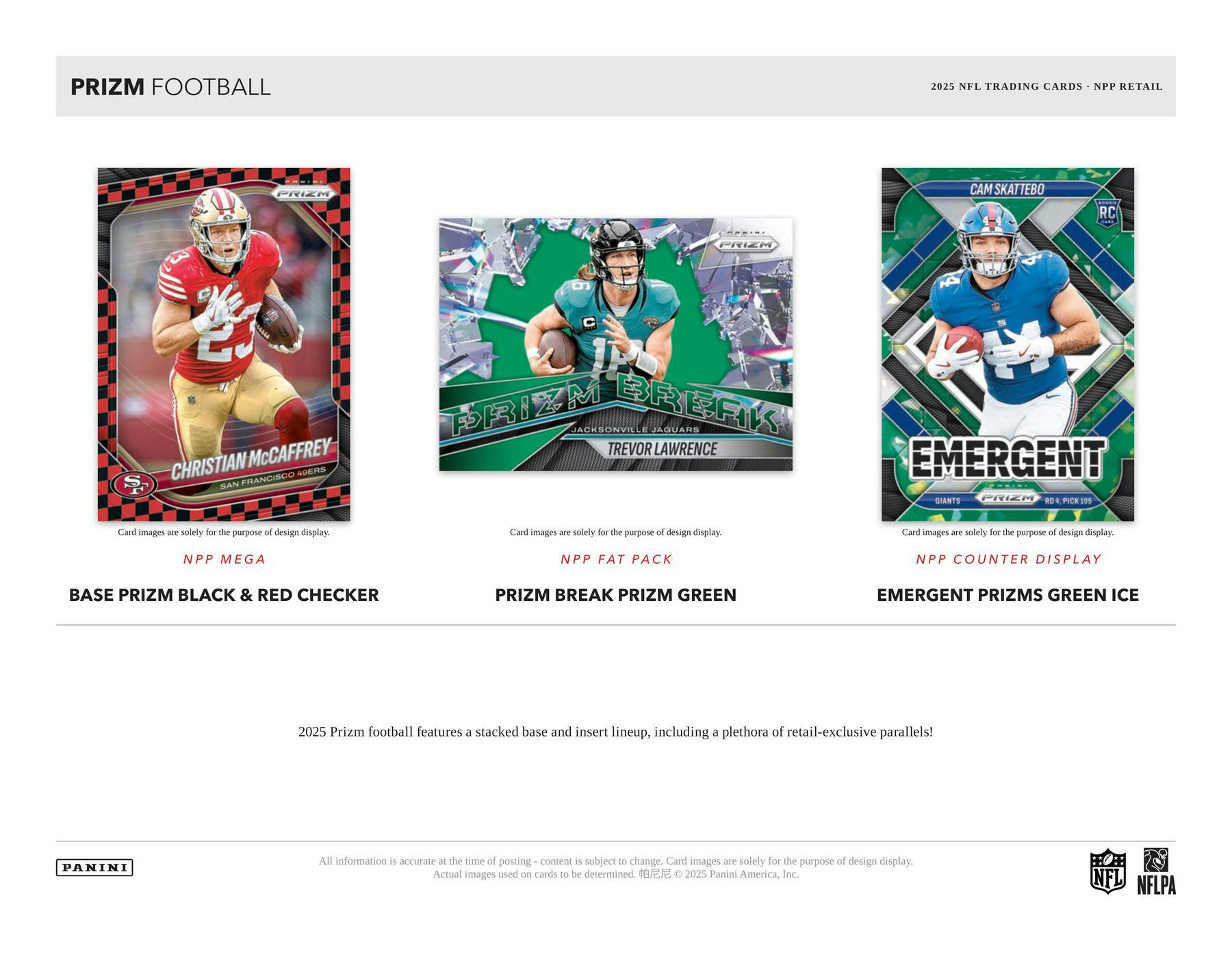 2025 Panini Prizm Football 6-Pack Blaster Box (5 Lazer Parallels) Retail - NFL Hobby Box
