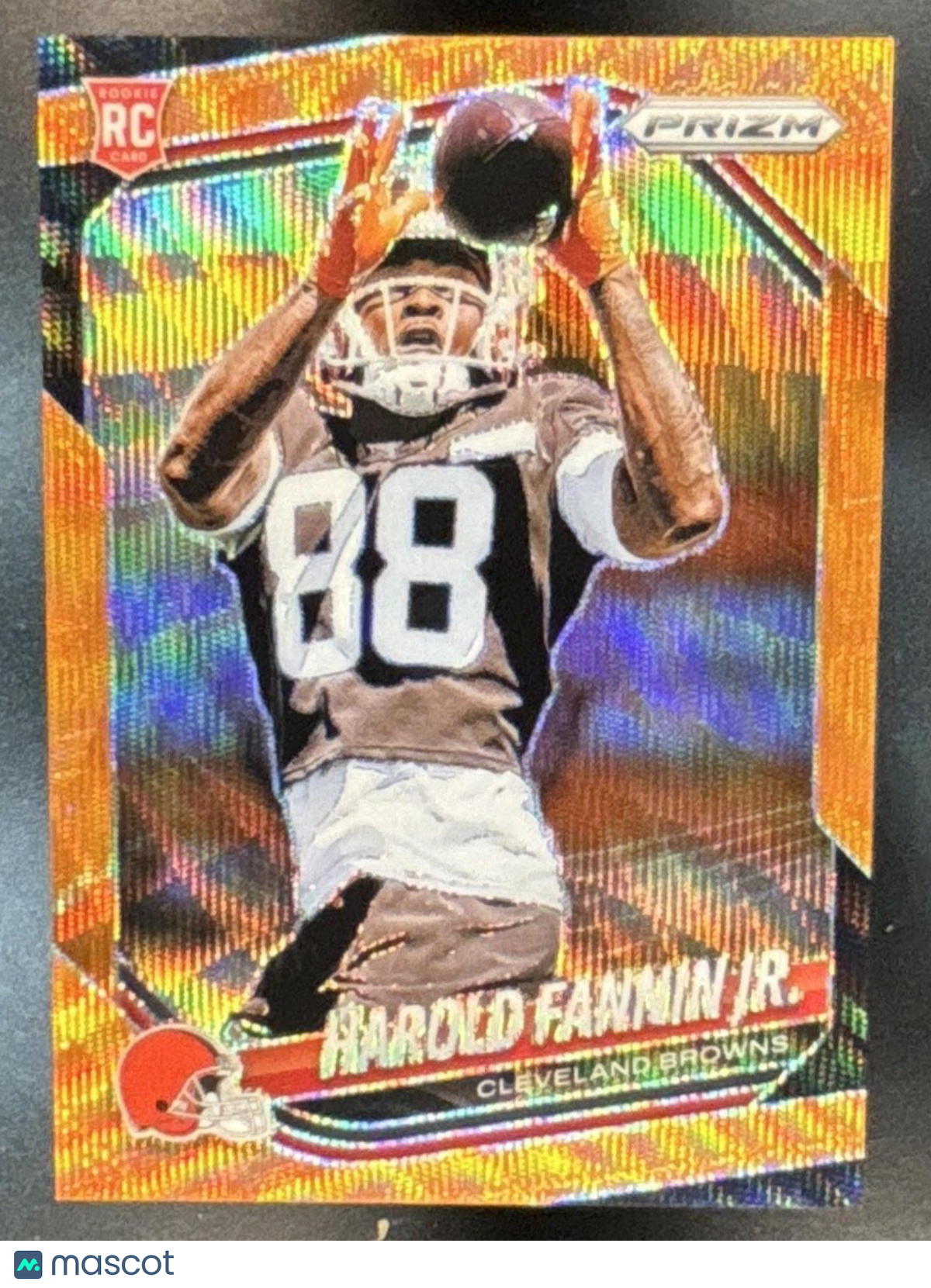 2025 Panini Prizm Harold Fannin Jr. Orange Wave /65 #399 RC Cleveland Browns - Sports Cards