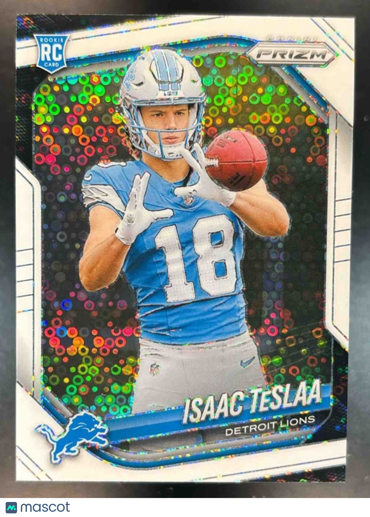 2025 Panini Prizm Isaac TeSlaa White Disco #316 RC Detroit Lions - Sports Cards