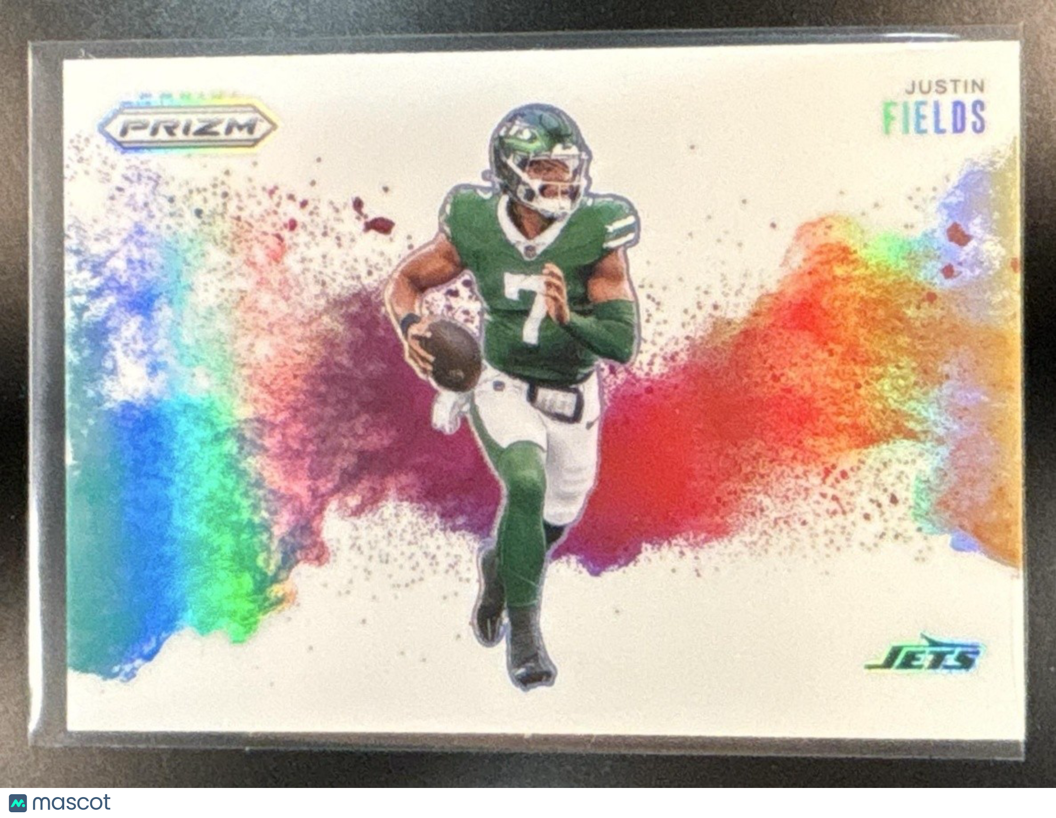 2025 Panini Prizm Justin Fields Color Blast #24 New York Jets - Sports Cards