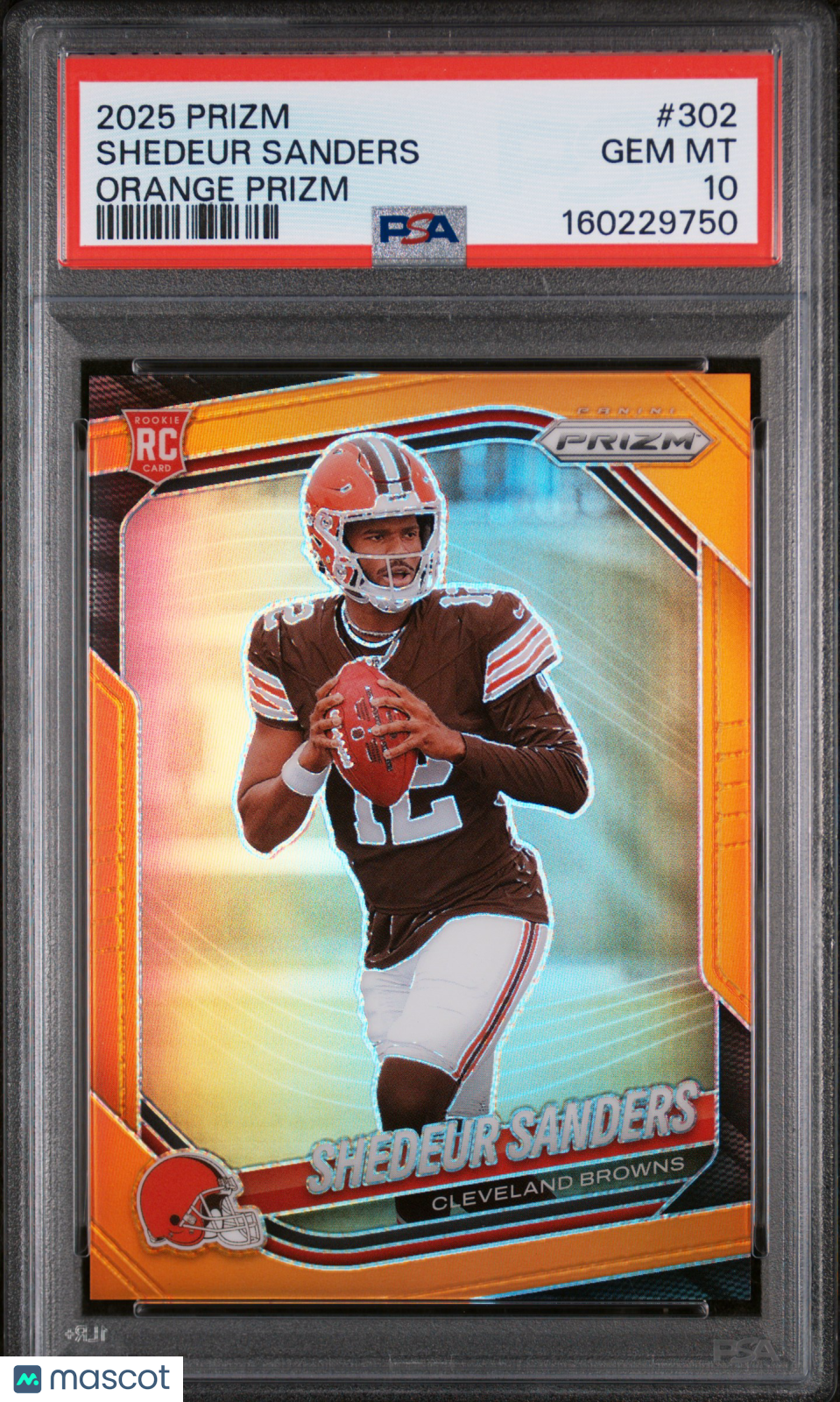 2025 Panini Prizm Shedeur Sanders Orange #302 PSA 10 - Graded Sports Cards