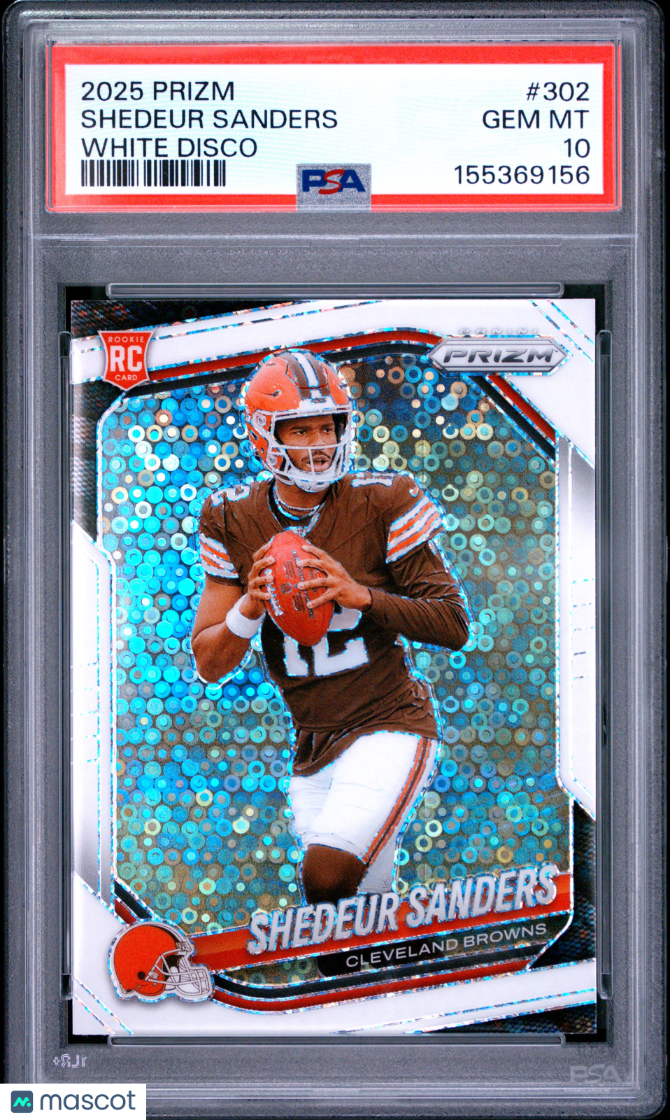 2025 Panini Prizm Shedeur Sanders White Disco #302 PSA 10 - Graded Sports Cards