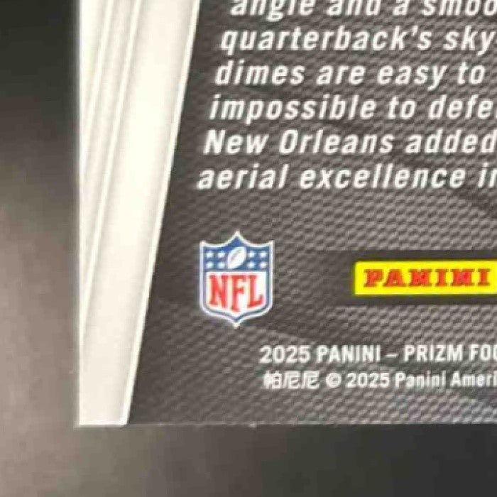 2025 Panini Prizm Tyler Shough Patch Auto Red Shimmer /35 MEM RC Saints - Sports Cards