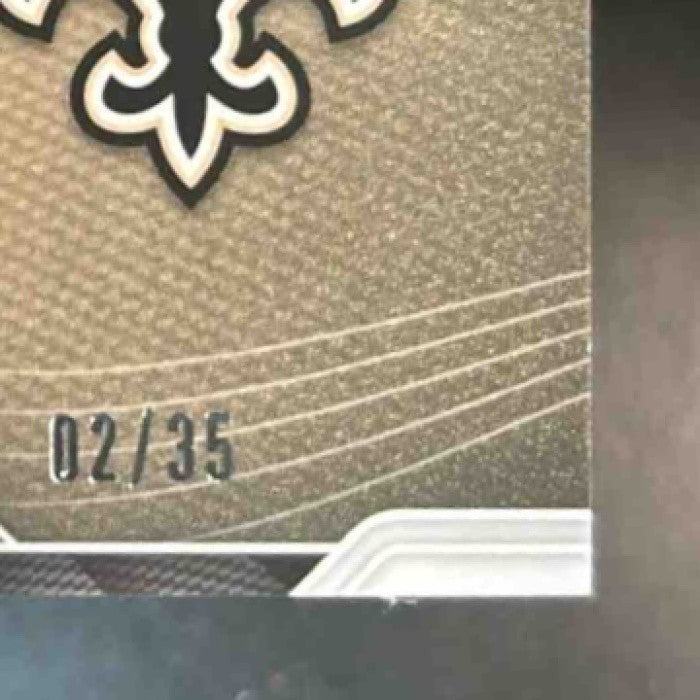 2025 Panini Prizm Tyler Shough Patch Auto Red Shimmer /35 MEM RC Saints - Sports Cards