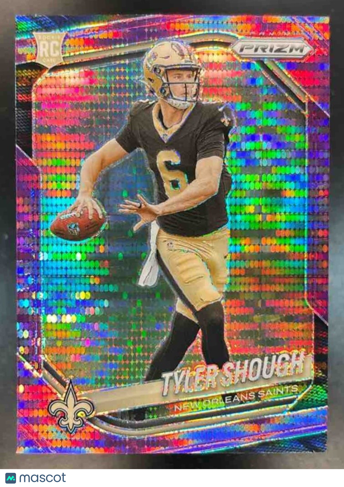 2025 Panini Prizm Tyler Shough Purple Pulsar #327 RC New Orleans Saints - Sports Cards