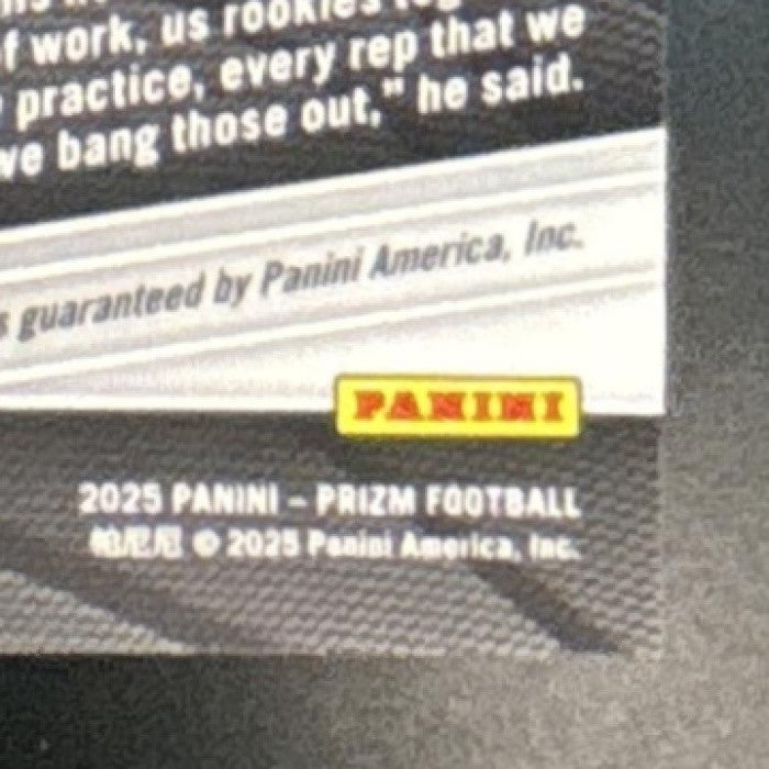 2025 Panini Prizm Will Howard Auto No Huddle #367 RC Pittsburgh Steelers - Sports Cards