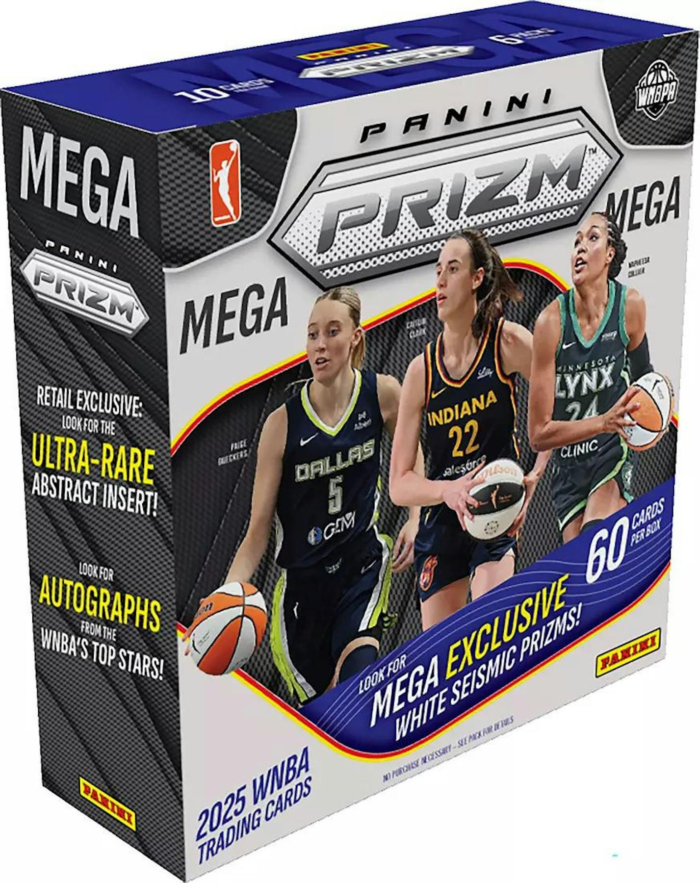 2025 Panini Prizm WNBA Basketball Mega Box (White Seismic Ice Prizms) - Blaster Box