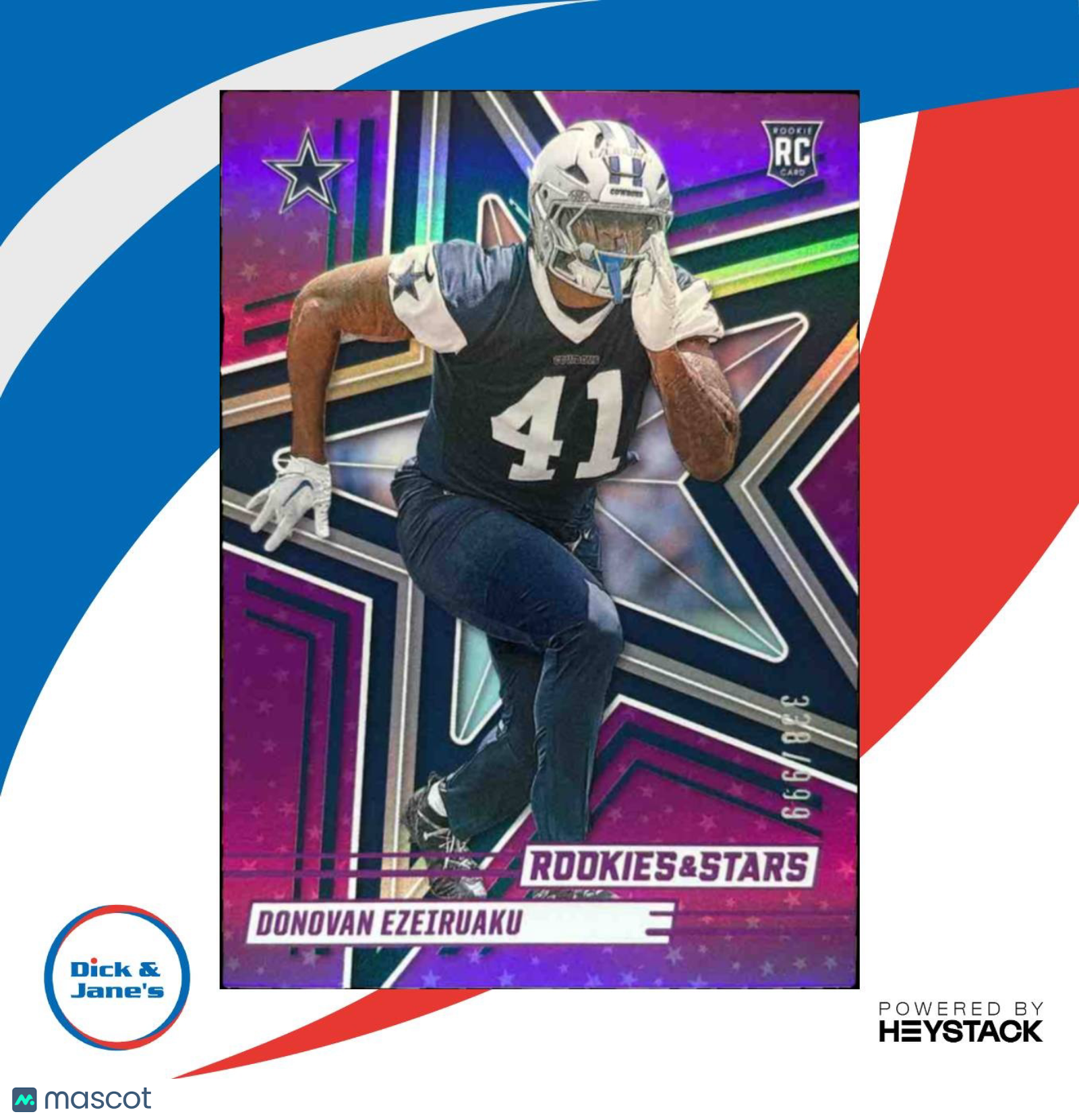 2025 Panini Rookies & Stars Donovan Ezeiruaku Purple /999 #119 RC Dallas Cowboys - Sports Cards