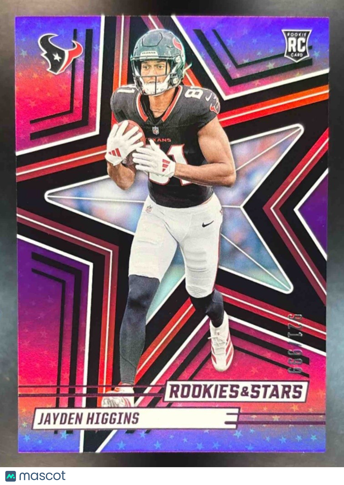 2025 Panini Rookies & Stars Jayden Higgins Purple /999 #138 RC Houston Texans - Sports Cards
