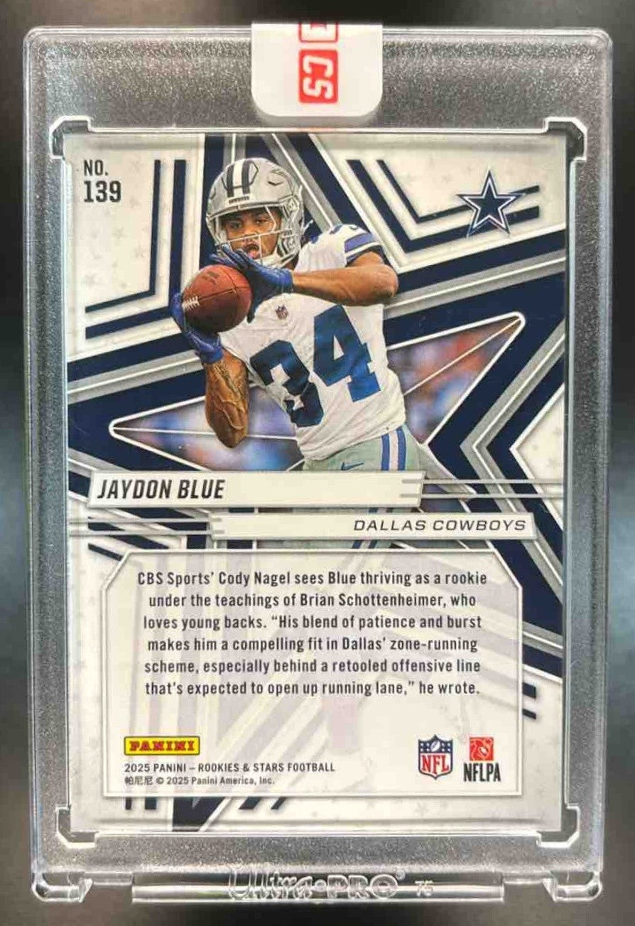 2025 Panini Rookies & Stars Jaydon Blue Signatures #139 RC Auto Dallas Cowboys - Sports Cards