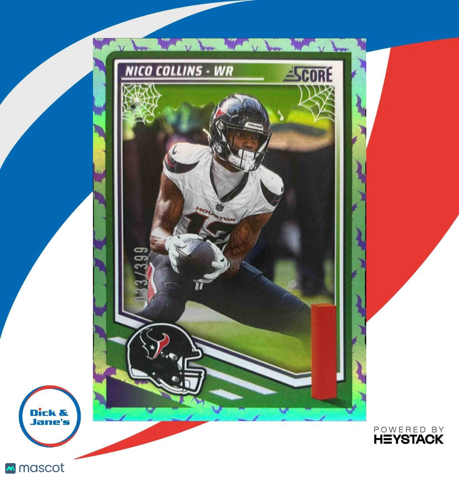 2025 Panini Score A Treat Nico Collins Bats 33/399 #39 - Sports Cards