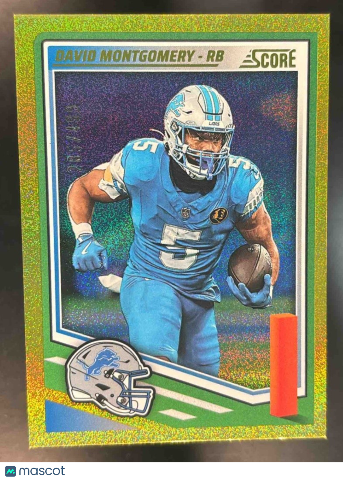 2025 Panini Score David Montgomery Dots Gold /499 #103 Detroit Lions - Sports Cards