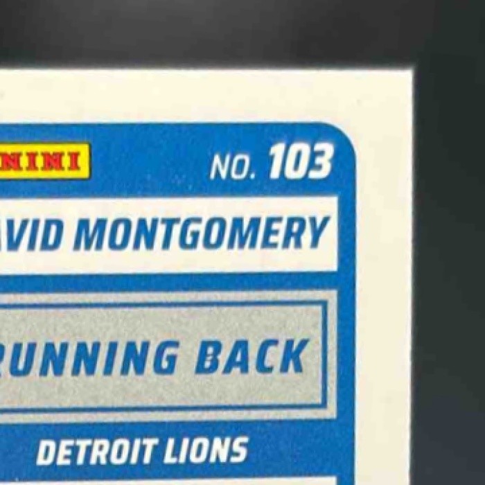2025 Panini Score David Montgomery Dots Gold /499 #103 Detroit Lions - Sports Cards
