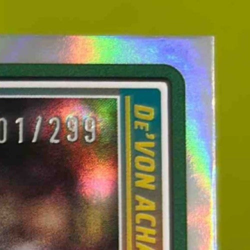 2025 Panini Score De’Von Achane Circular 1/299 #123 Miami Dolphins - Sports Cards