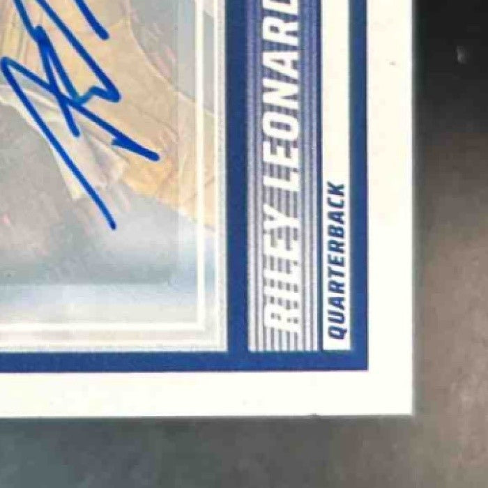 2025 Panini Score Riley Leonard Rookies Signatures #9 Auto Indianapolis Colts - Sports Cards