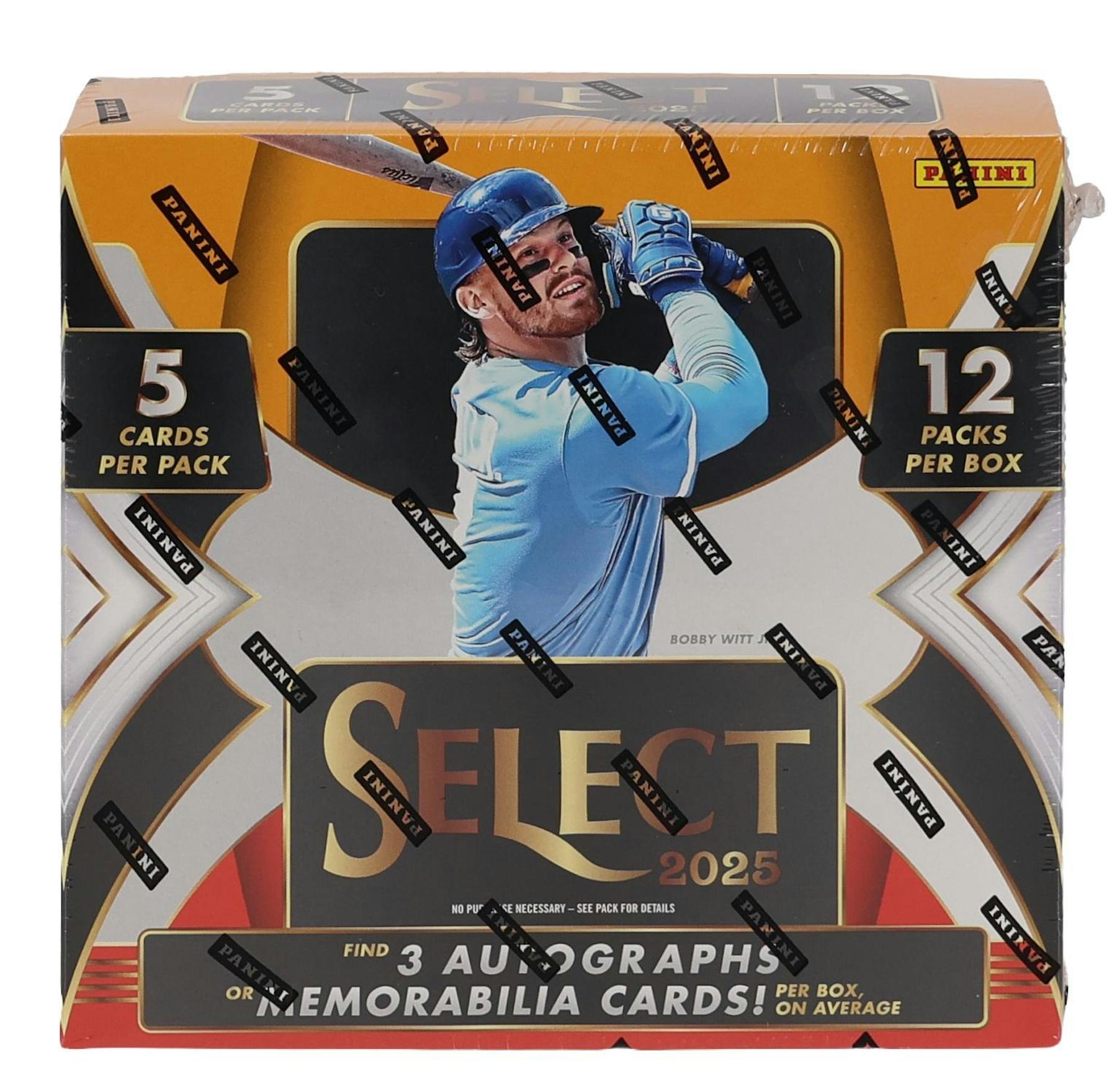 2025 Panini Select Baseball Hobby Box (3 Autos or Mem) - MLB Hobby Box