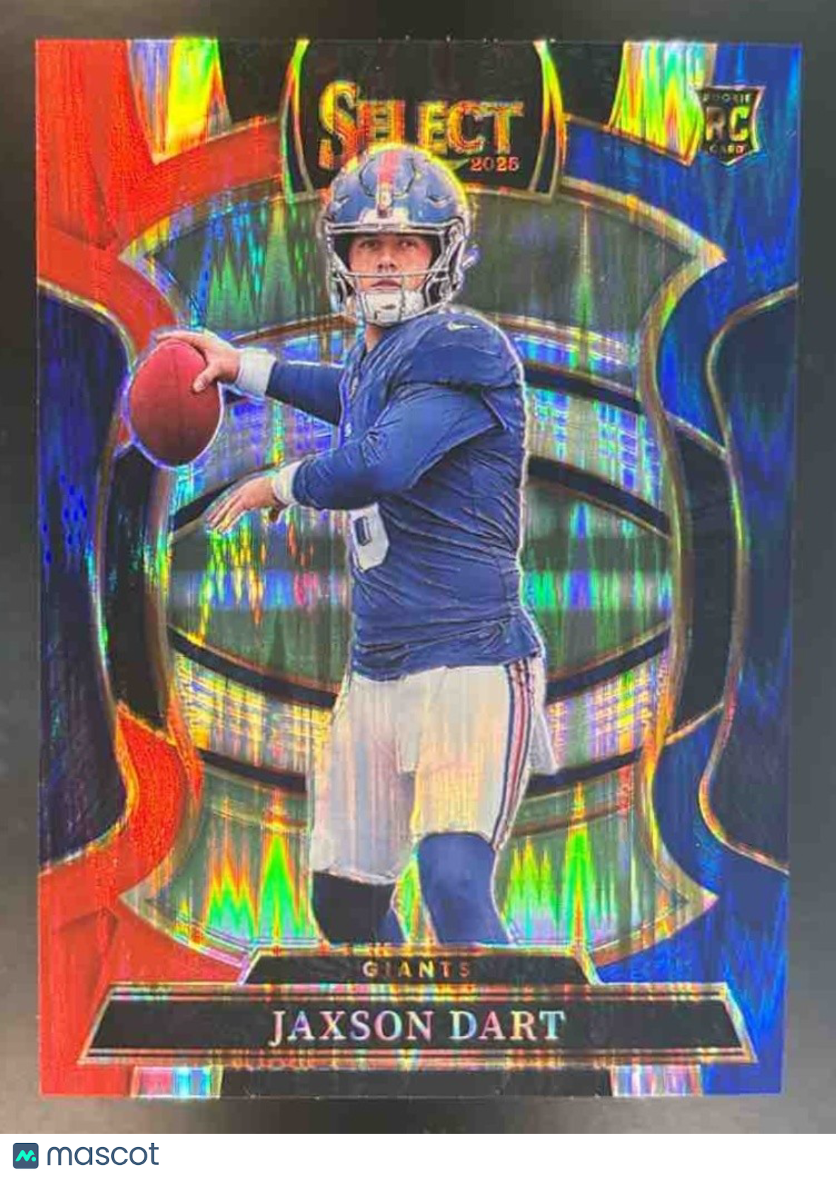 2025 Panini Select Jaxson Dart Red and Blue Prizm #93 RC New York Giants - Sports Cards