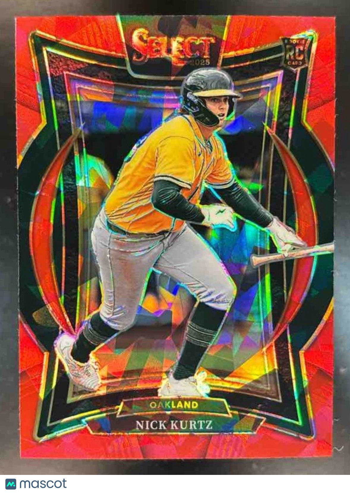 2025 Panini Select Nick Kurtz Concourse Red Ice Prizms 1/299 #63 RC Oakland A’s - Sports Cards