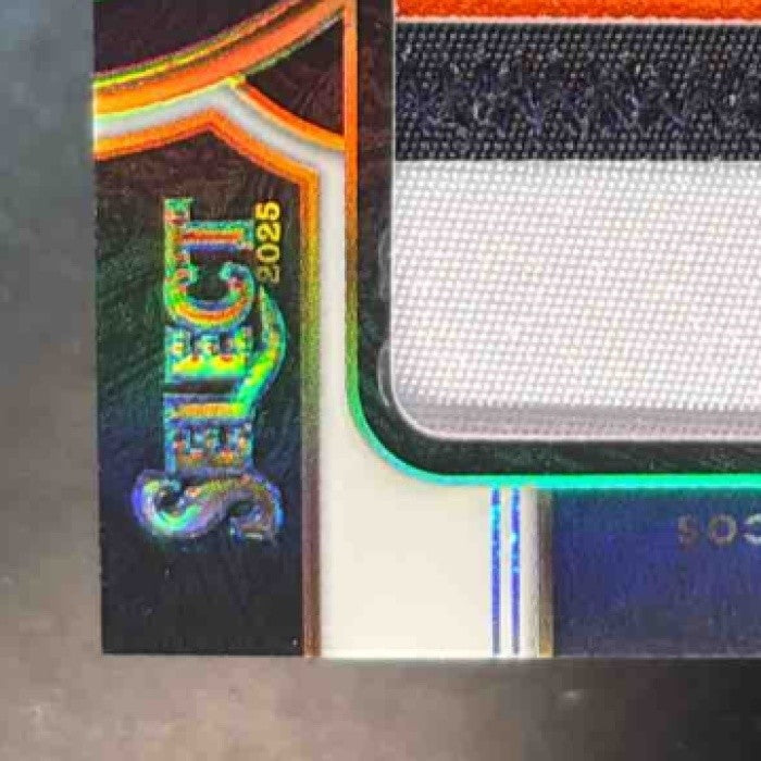 2025 Panini Select RJ Harvey Jumbo Rookie Swatch White /99 RC Denver Broncos - Sports Cards