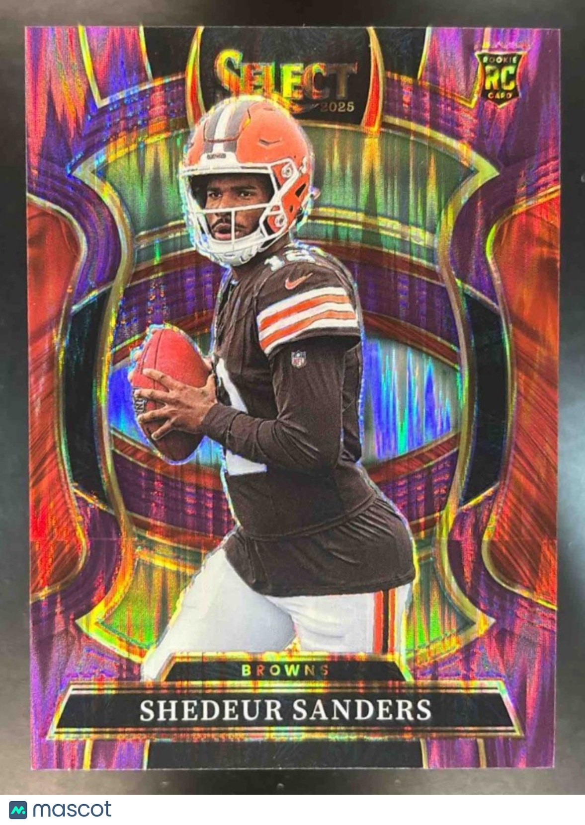 2025 Panini Select Shedeur Sanders Purple Shock /699 #54 RC Cleveland Browns - Sports Cards