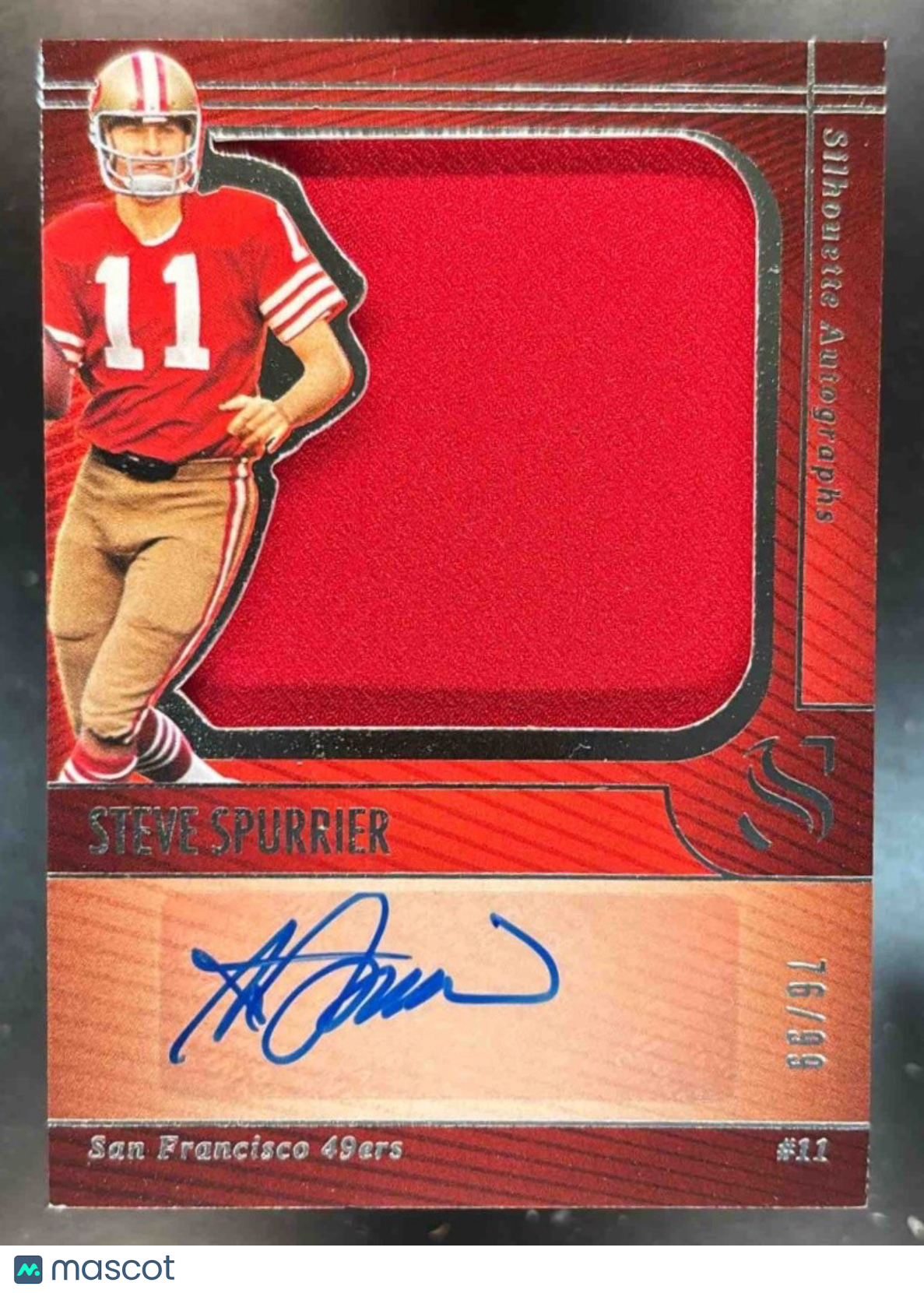 2025 Panini Silhouette Steve Spurrier Patch Auto /99 #26 San Francisco 49ers - Sports Cards