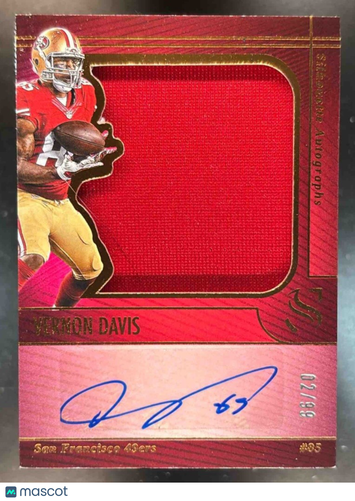 2025 Panini Silhouette Vernon Davis Patch Auto /99 San Francisco 49ers - Sports Cards