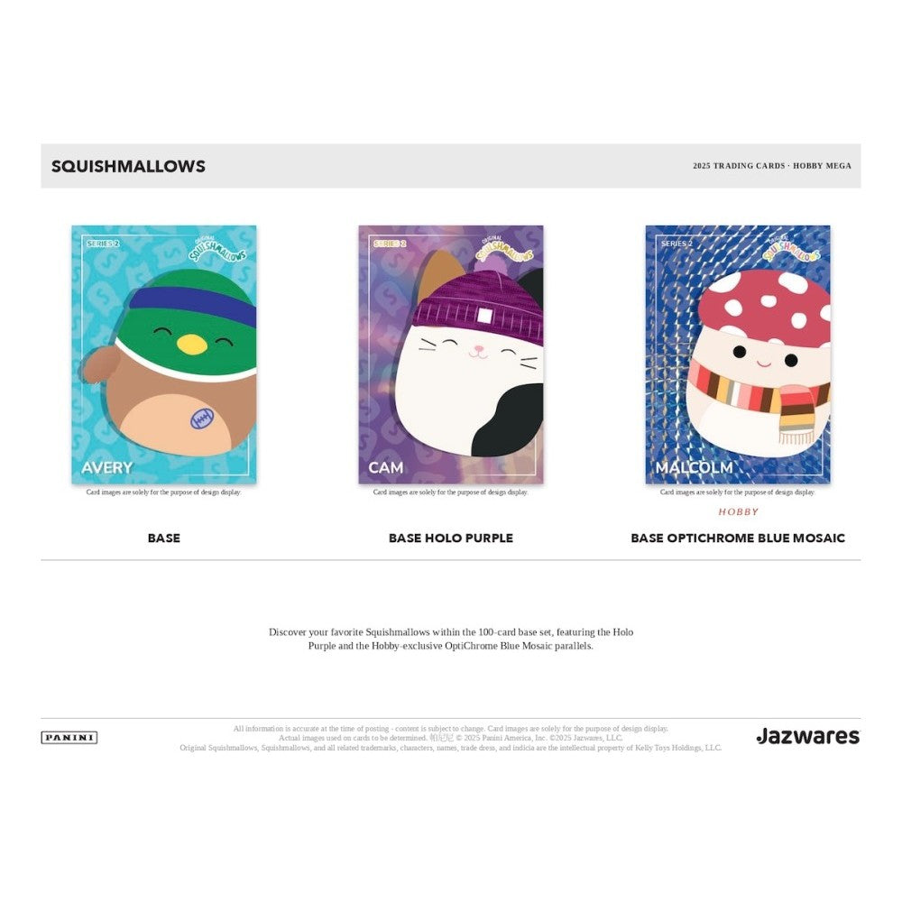 2025 Panini Squishmallows Series 2 Hobby Mega Box (Teal Pandora / Blue Mosiac) - Entertaiment Mega