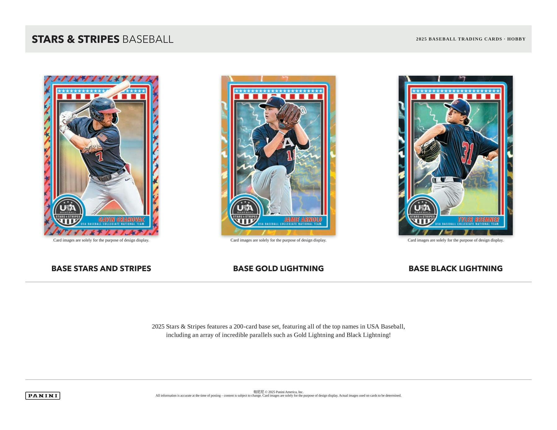 2025 Panini USA Stars & Stripes Baseball Hobby Box (7 Auto or Mem) - MLB hobby