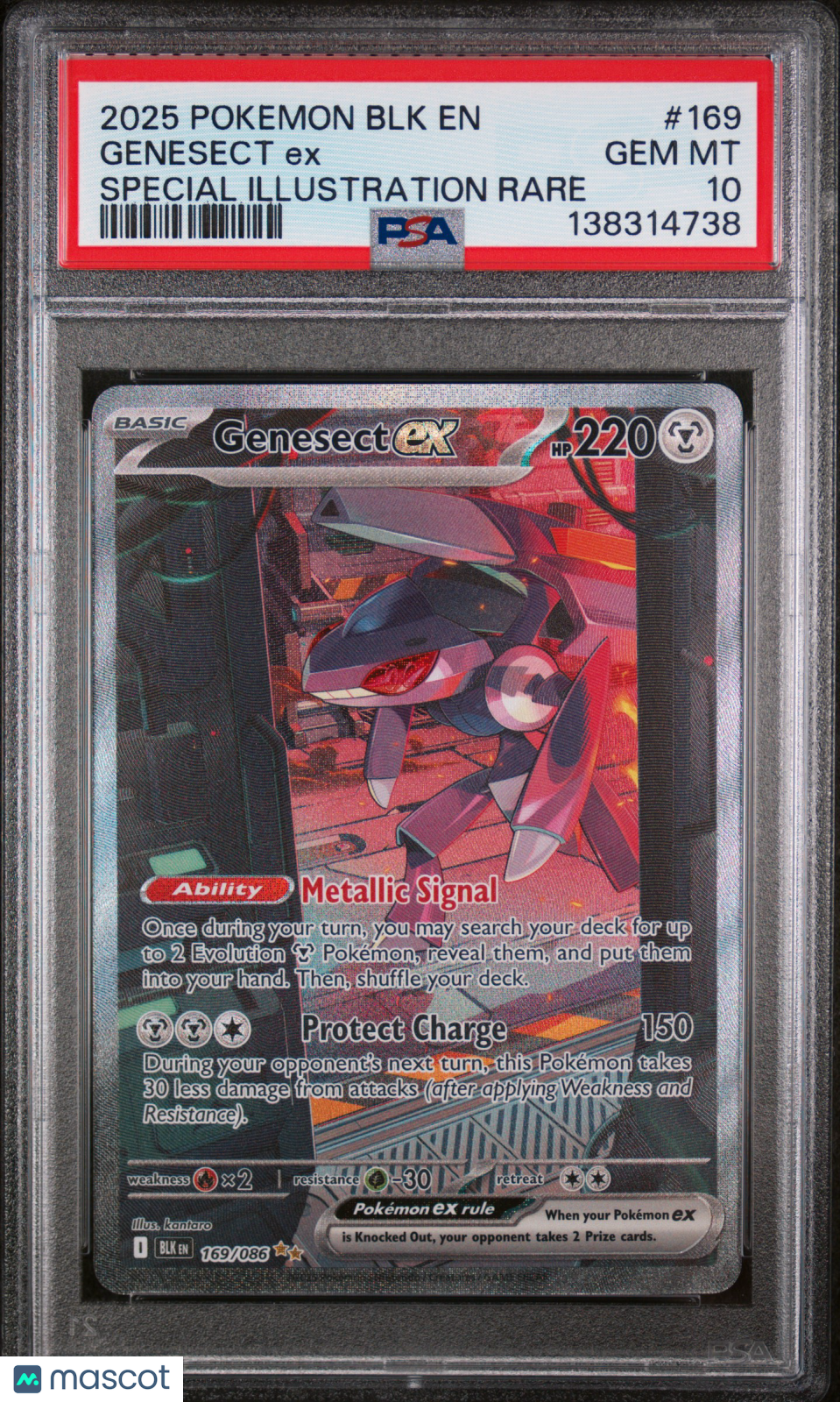 2025 Pokemon Black Bolt Genesect EX #169 Special Illustration Rare PSA 10 GEM - Graded TCG/CCG