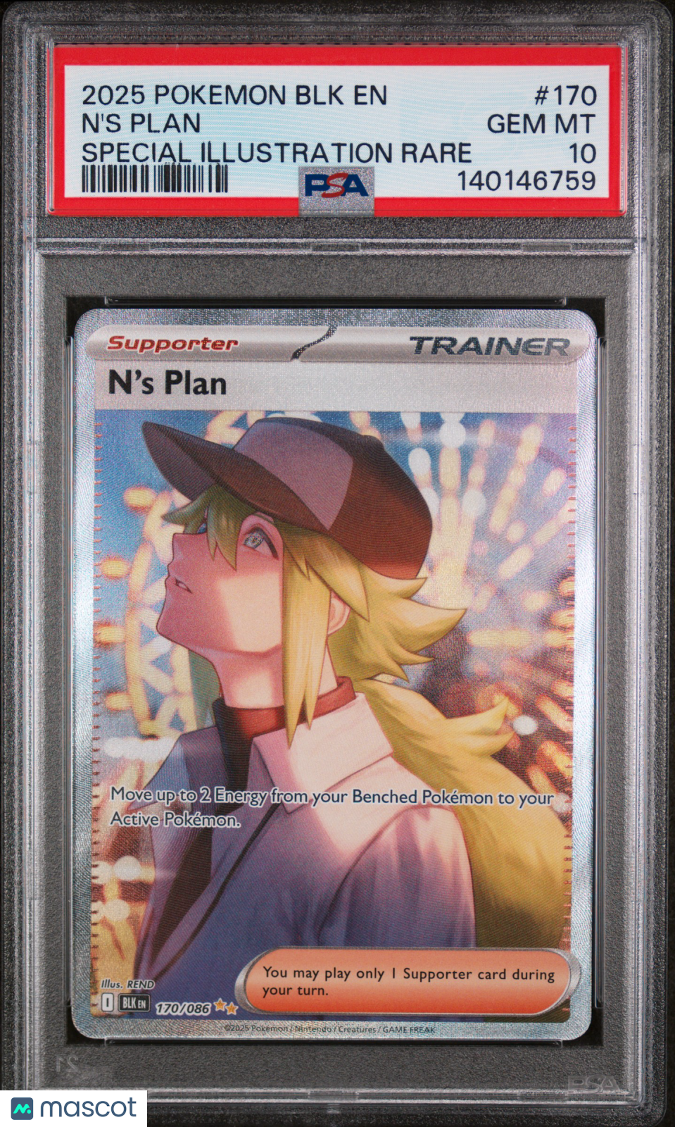 2025 Pokemon Black Bolt N’S Plan #170 Special Illustration Rare PSA 10 GEM MINT - Graded TCG/CCG