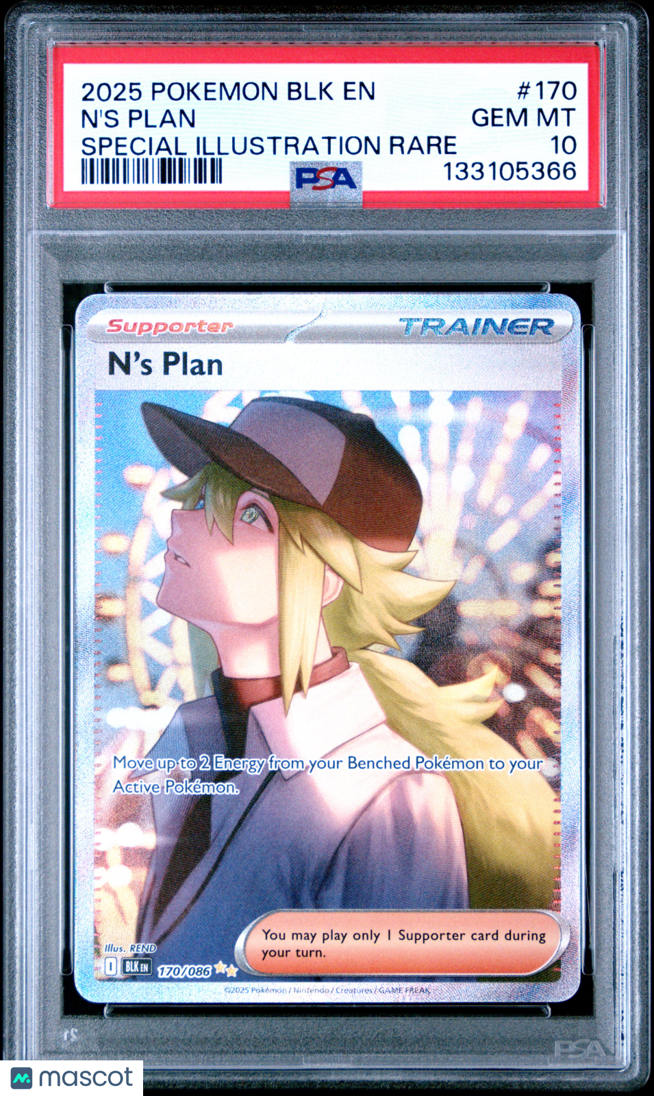2025 Pokemon Black Bolt N’S Plan #170 Special Illustration Rare PSA 10 GEM MINT - Graded TCG/CCG