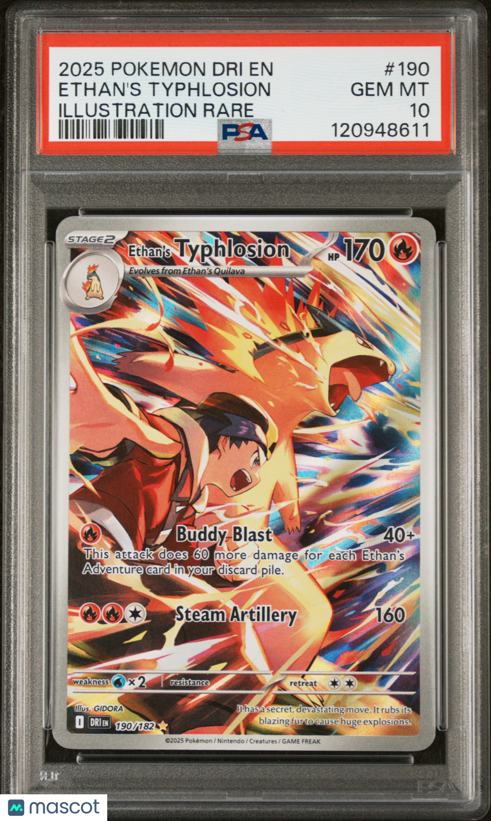 2025 Pokemon Destined Rivals Ethan’s Typhlosion 190 Illustration Rare PSA 10 GEM - Graded TCG/CCG
