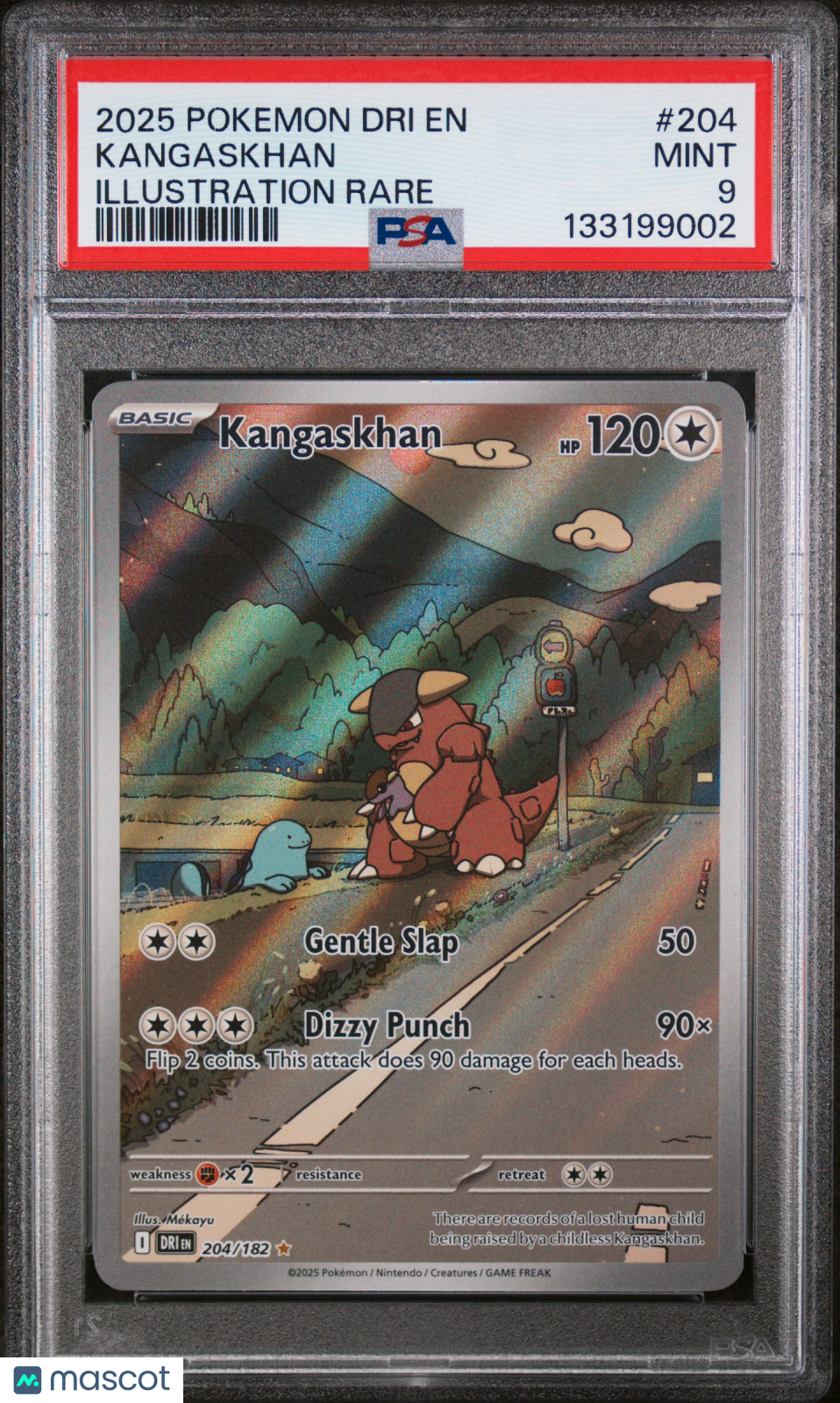 2025 Pokemon Destined Rivals Kangaskhan #204 Illustration Rare PSA 9 MINT - Graded TCG/CCG