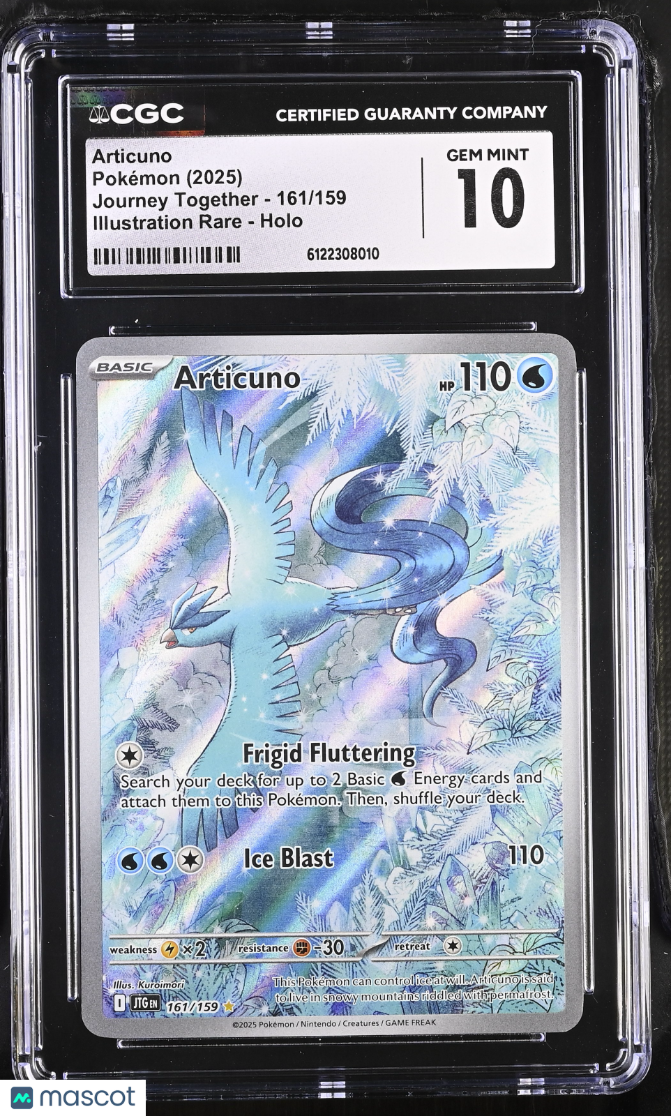 2025 Pokemon Journey Together Articuno #161/159 Illustration Rare CGC 10 GEM - Graded TCG/CCG