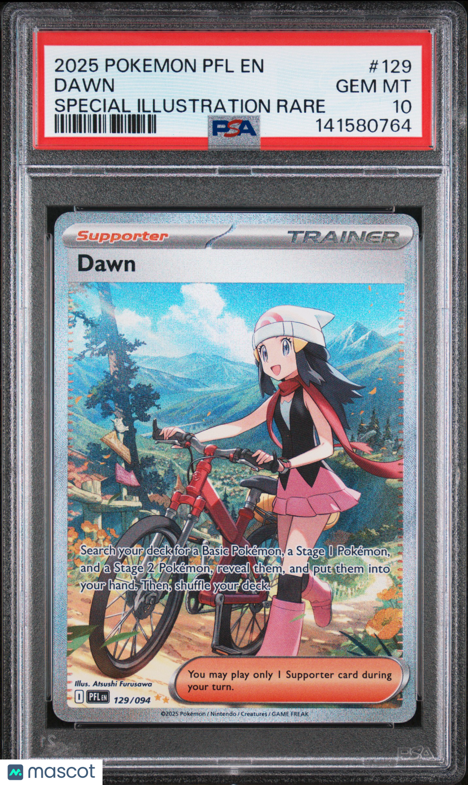 2025 Pokemon Phantasmal Flames Dawn #129 Special Illustration Rare PSA 10 GEM - Graded TCG/CCG