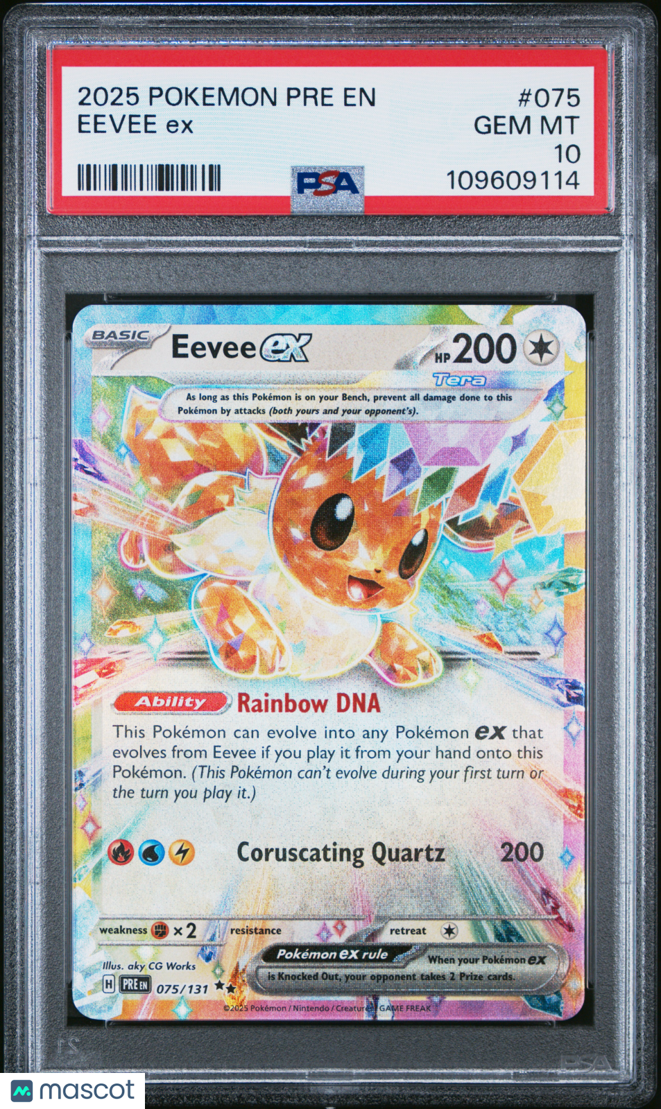 2025 Pokemon Prismatic Evolutions Eevee EX #075 PSA 10 GEM MINT - Graded TCG/CCG