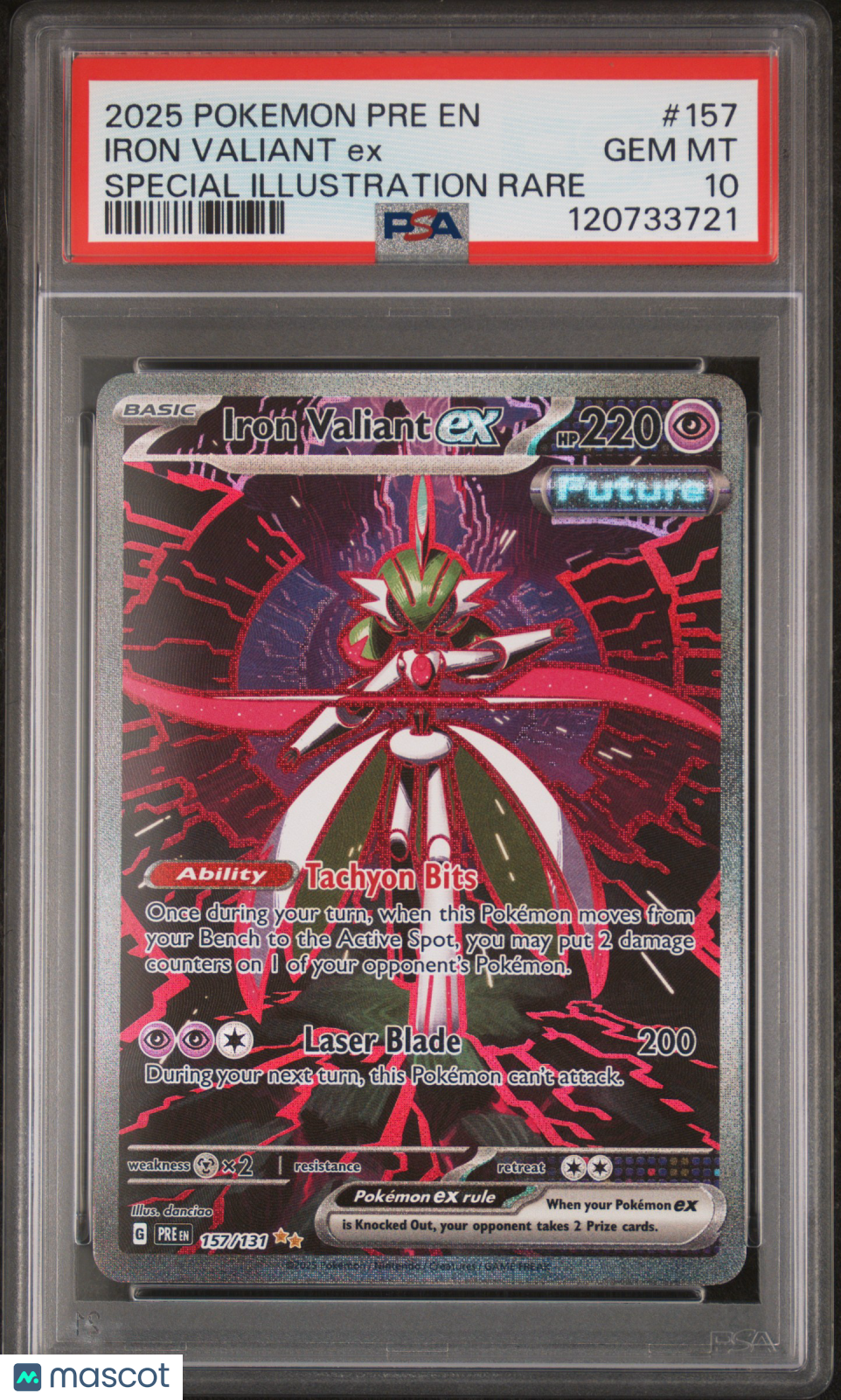 2025 Pokemon Prismatic Evolutions Iron Valiant EX #157