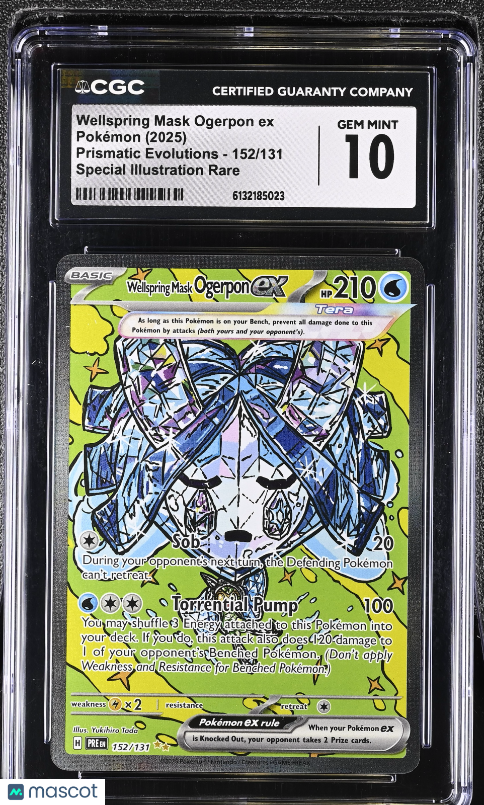 2025 Pokemon Prismatic Evolutions Wellspring Mask Ogerpon ex #152/131 SIR CGC 10 - Graded TCG/CCG