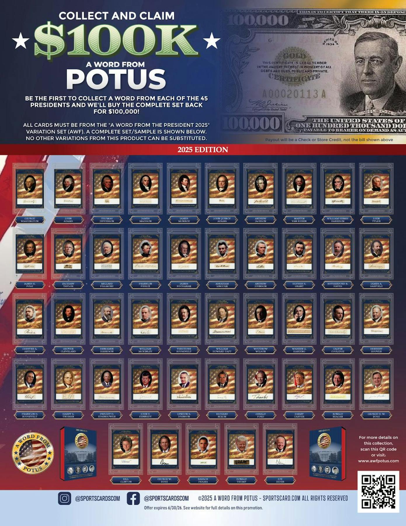 2025 POTUS A Word from the President Hobby Box - NFL Hobby Box