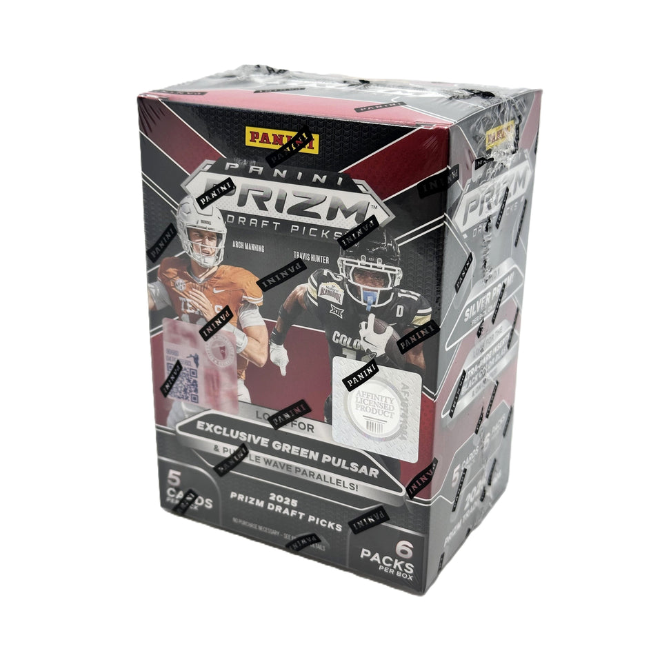 2025 Prizm Draft Picks Football Blaster Box (Green Pulsar & Purple Wave) Black Color Blast? Retail - NFL Hobby Box