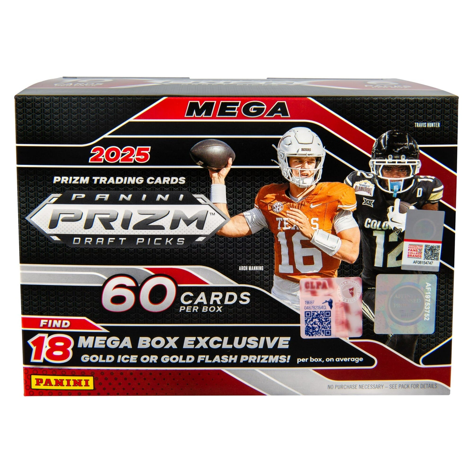 2025 Prizm Draft Picks Football Mega Box (Gold Flash or Ice) - NFL Hobby Box