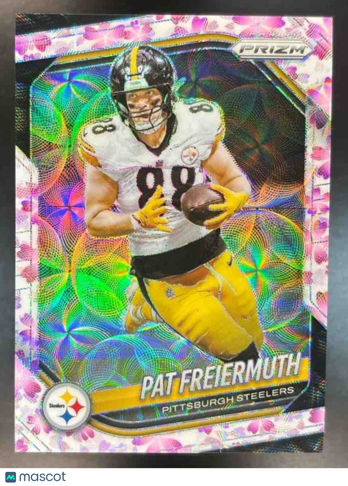 2025 Prizm Pat Freiermuth Choice Cherry Blossom 1/15 #243 Pittsburgh Steelers - Sports Cards