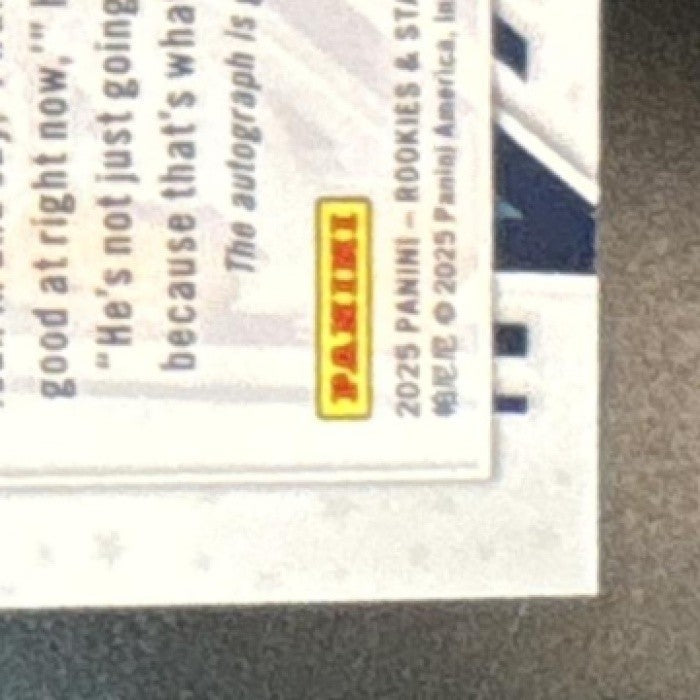 2025 Rookies & Stars Elic Ayomanor Signatures Platinum 1/1 #122 RC Auto Titans - Sports Cards