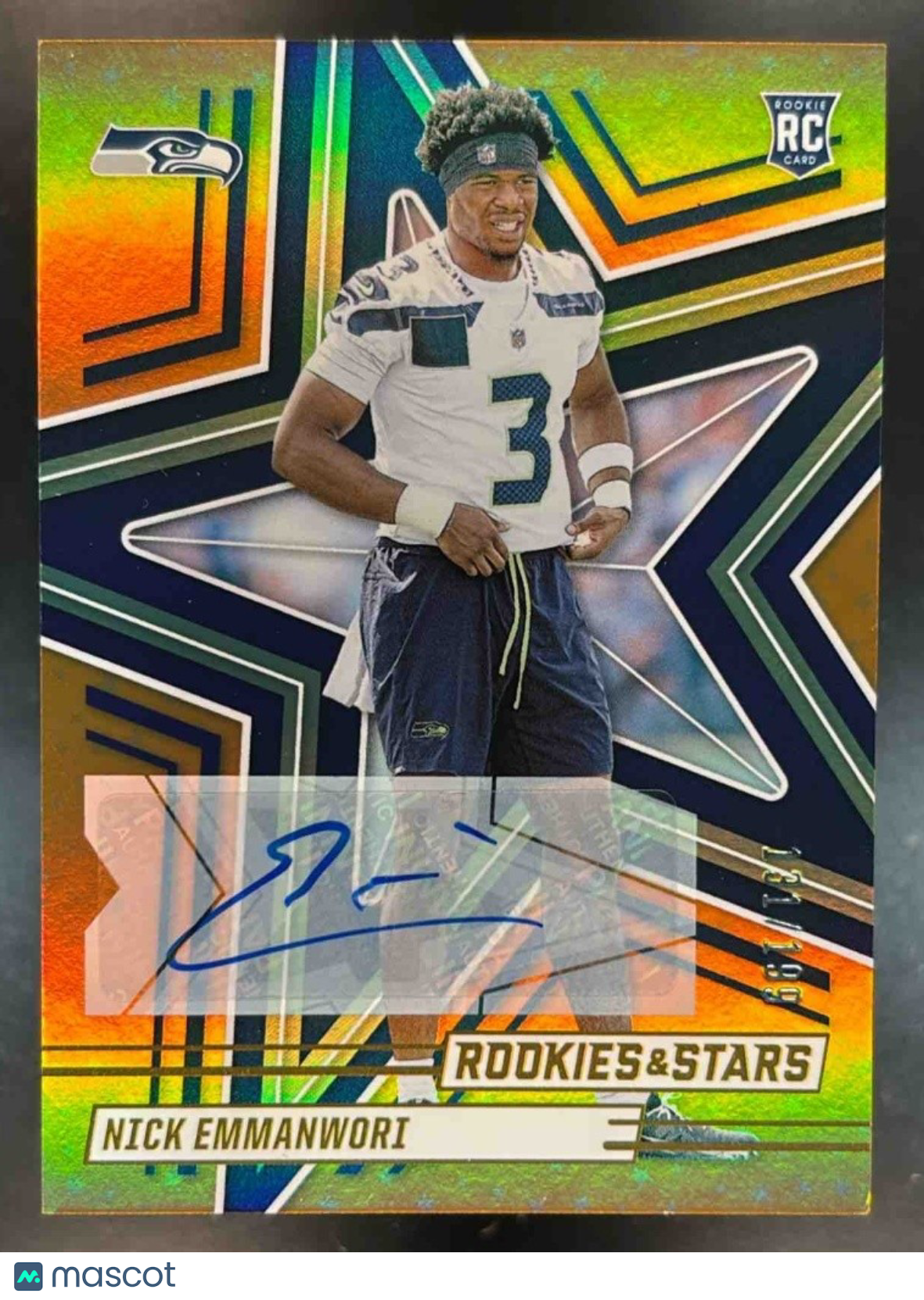 2025 Rookies & Stars Nick Emmanwori Signatures Orange /199 #163 RC Auto Seahawks - Sports Cards