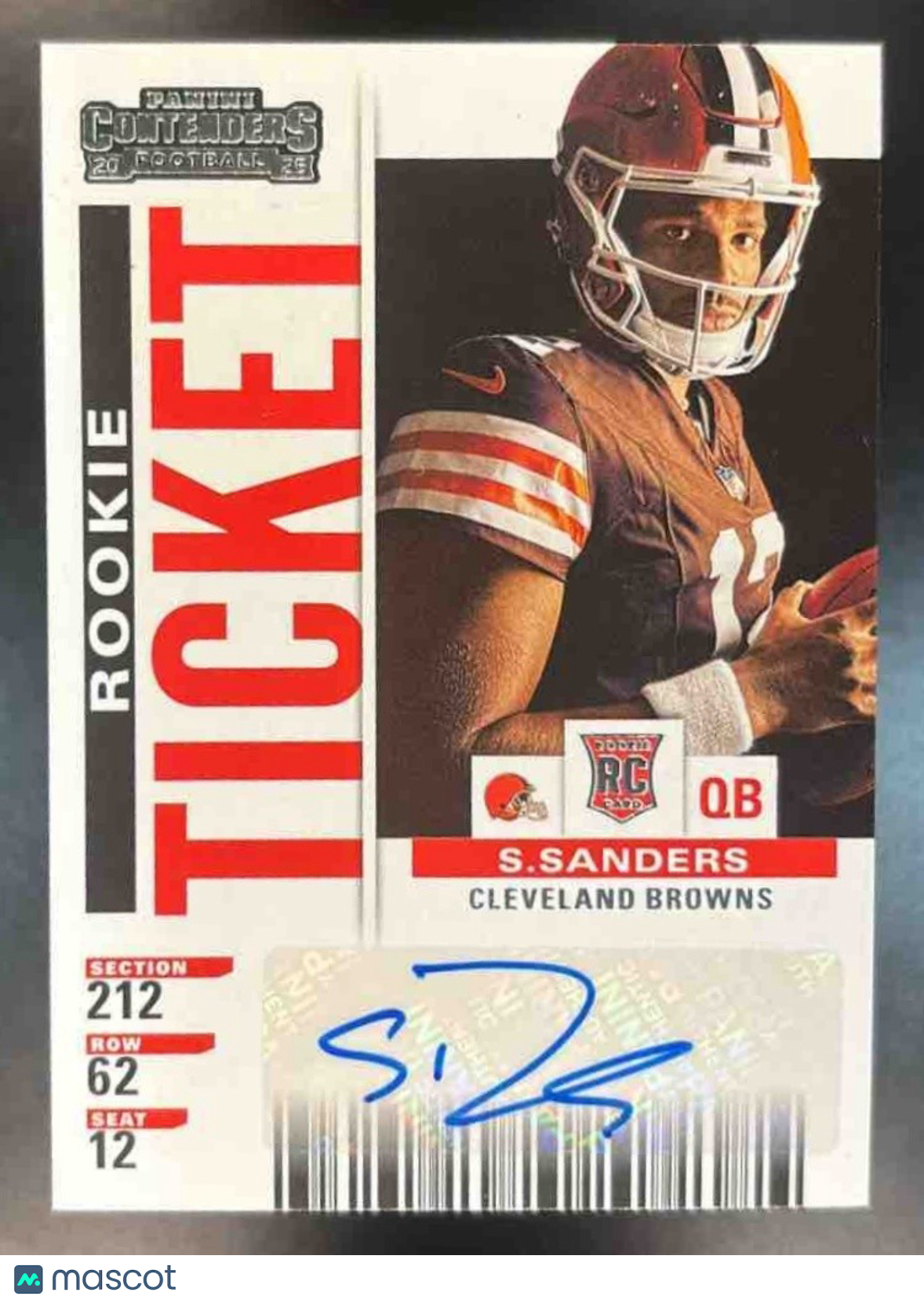 2025 Select Shedeur Sanders Contenders Rookie Ticket AUTO #3 RC Cleveland Browns - Sports Cards