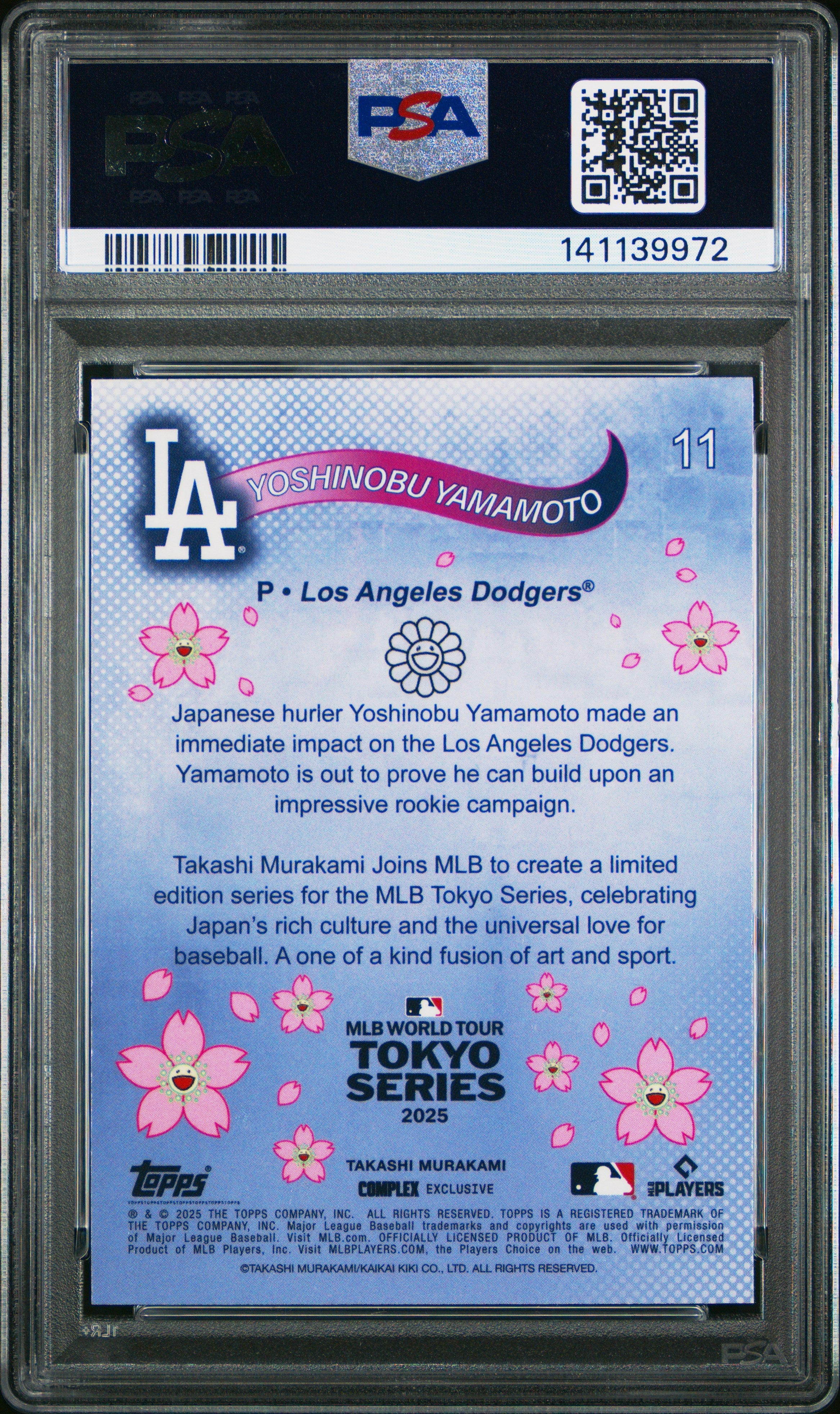 2025 Takashi Murakami World Tour Tokyo Yoshinobu Yamamoto PSA 10 GEM MINT - Graded Sports Cards