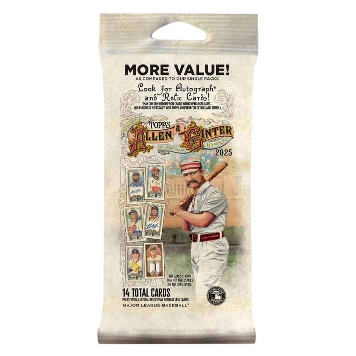2025 Topps Allen & Ginter Baseball Fat Pack (Cello 14 Cards) - Sealed from DickandJanes.com - Sports Collectibles