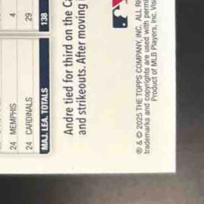 2025 Topps Andre Pallante Memorial Day Camo /25 #623 St. Louis Cardinals - Sports Cards