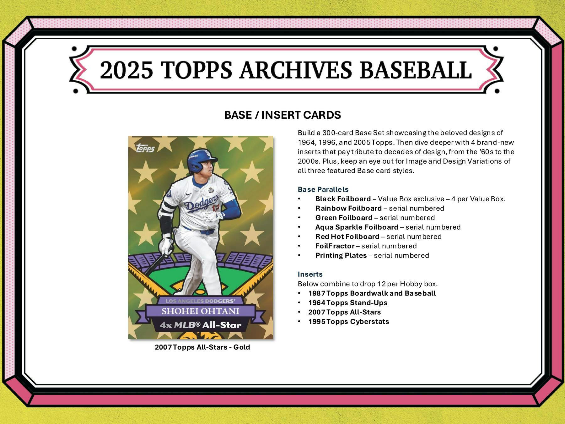 2025 Topps Archives Baseball Hobby Box (2 Autos) DEC 12th - MLB Hobby Box