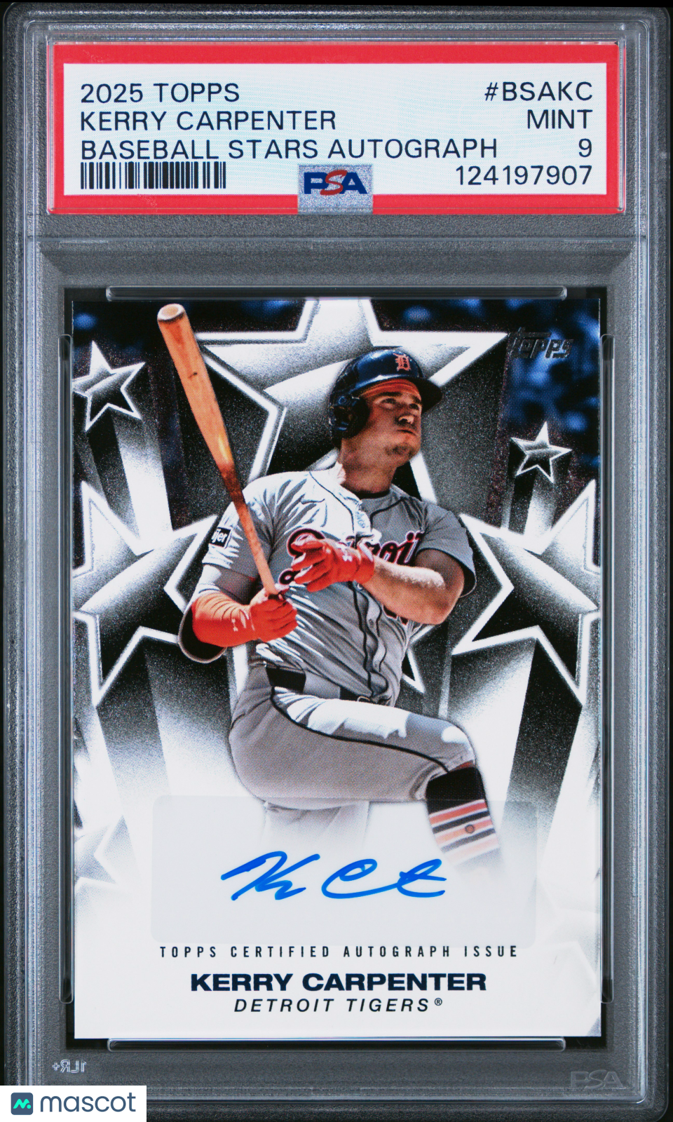 2025 Topps Baseball Stars Autographs Kerry Carpenter #BSAKC PSA 9 - Graded Sports Cards